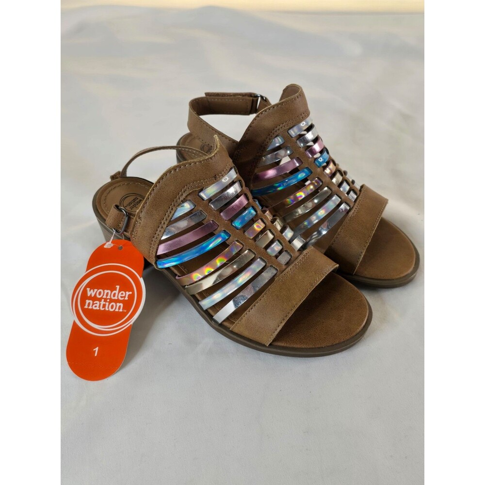 Wonder Nation Heeled Bootie Dress Sandal (Little Girls & Big Girls)